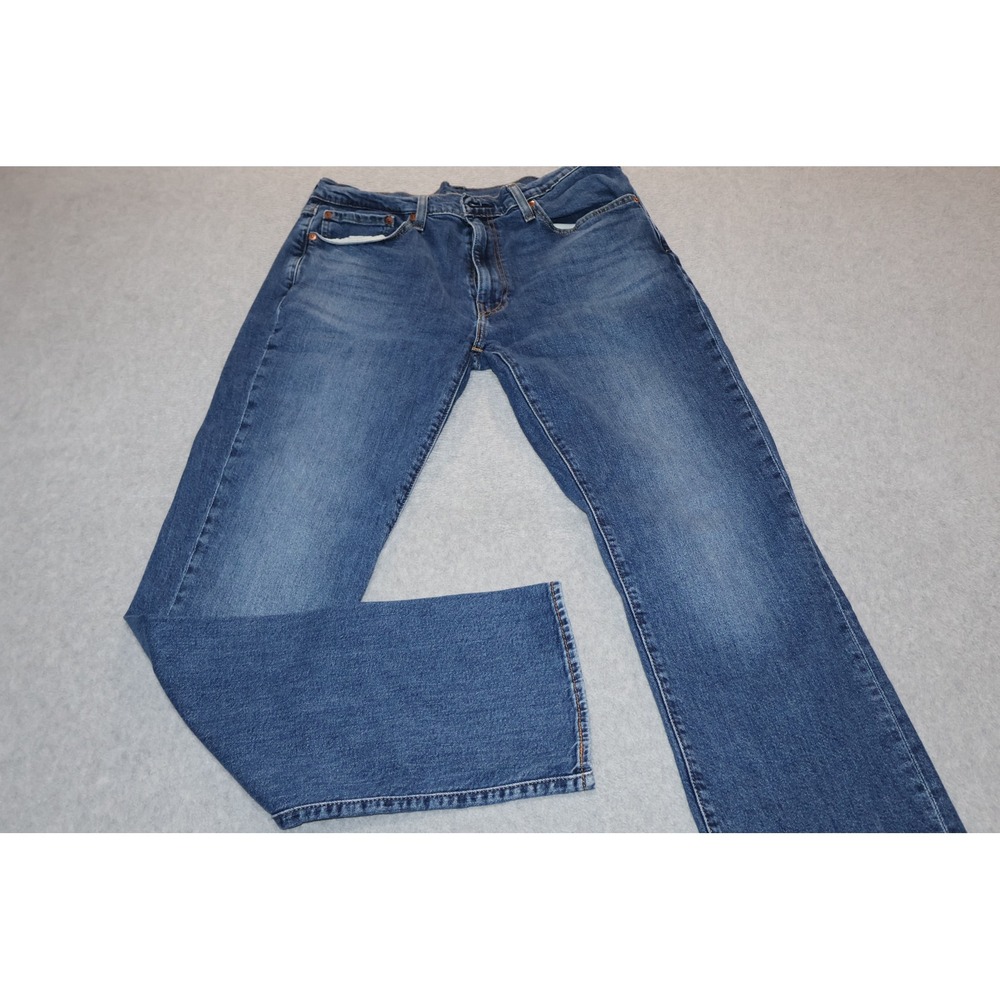 Levi's Premium 514 Jeans Mens 36x34 Blue Straight Leg Big E Cotton Blend